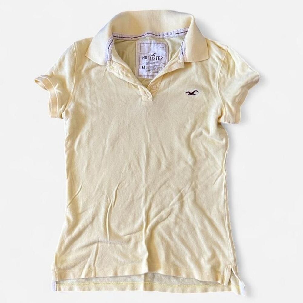 Y2K Vintage Yellow Polo Hollister